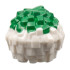 Minifigure, Utensil Cheerleader Pom Pom with Green Top Pattern: {бял}