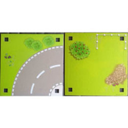 Paper, Playmat Friends Heartlake City, Double-Sided, Curve #2 / Grass with white Fence (853671): {неопределен}