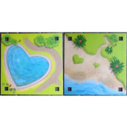 Paper, Playmat Friends Heartlake City, Double-Sided, Heart-Shaped Pool / Beach with Heart-Shaped Grass (853671): {неопределен}
