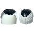 Minifigure, Hair Combed Front to Rear with Black Wide Streak on Top Pattern: {бял}
