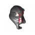 Minifigure, Headgear Helmet with Respiratory Pipe and SW First Order TIE Fighter Pilot First Order and Red Stripes Pattern: {черен}