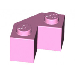 Тухличка 2X2 с ъгъл 45 градуса: {светло пурпурен}