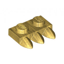 1X2 плочка с 3 зъба: {топло златист}