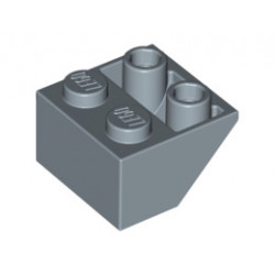 Покривна плочка 2X2/45° инверсна (*) с плосък долен пин: {пясъчно син}