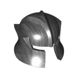 Minifigure, Headgear Helmet Castle with Cheek Protection Angled: {титаниево метален}