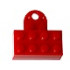 Magnet Brick, Modified 2 x 4 Sealed Base with Extension Plate with 2 Studs and Hole: {ярко червен}