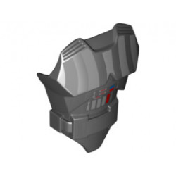Large Figure Torso with SW Darth Vader Pattern: {черен}
