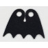 Minifigure, Cape Cloth, Short, Scalloped 5 Points (Batman), Tear-Drop Neck Cut - Spongy Stretchable Fabric: {черен}