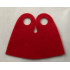 Minifigure, Cape Cloth, Very Short, Tear-Drop Neck Cut - Spongy Stretchable Fabric: {ярко червен}
