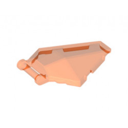 Windscreen 6 x 4 x 1 Hexagonal with Bar Handle: {прозрачно флуорисциращо червеникаво оранжев}
