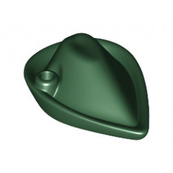 Minifigure, Headgear Hat, Forestmen's (Reissue with Blind Hole for Feather) : {земно зелен}