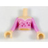 Torso Mini Doll Friends Bright Pink Top with Magenta Stars and White Trim Pattern, Light Nougat Arms with Hands with Bright Pink Sleeves : {светло нуга}