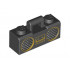 Minifigure, Utensil Radio Boom Box with Handle with Gold Cassette Player, Buttons and Rimmed Speakers Pattern : {черен}