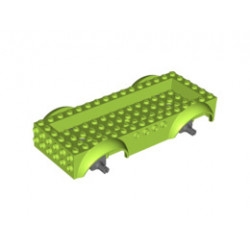 Vehicle, Base 8 x 16 x 2 1/2 with Mudguards and 14 x 4 Recessed Center with 3 Holes: {ярко жълто-зелен}