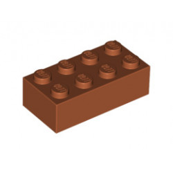 Тухличка 2X4: {тъмно оранжев}