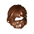 Minifigure, Hair Beard and Mouth Hole: {червеникаво-кафяв}