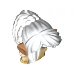 Mini Doll, Hair Long Tapered in Back with Braids and Gold Highlight at Ends and Medium Nougat Elves Ears Pattern: {бял}