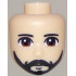 Mini Doll, Head Friends Male with Brown Eyes, Black Beard and Moustache Pattern: {светло нуга}