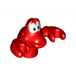 Crab, The Little Mermaid with Black and White Eyes Pattern (Sebastian) : {ярко червен}