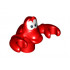 Crab, The Little Mermaid with Black and White Eyes Pattern (Sebastian) : {ярко червен}