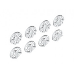 Wheel Cover 5 Spoke and 10 Spoke for Wheel 18976, 8 in Bag - 4 of Each (Multipack): {бял}