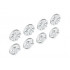 Wheel Cover 5 Spoke and 10 Spoke for Wheel 18976, 8 in Bag - 4 of Each (Multipack): {бял}