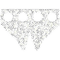 Minifigure, Tuxedo Tails Cloth with Silver Speckles Pattern: {бял}
