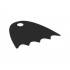 Minifigure, Cape Cloth, Scalloped 5 Points with Single Top Hole (Juniors Batman) - Spongy Stretchable Fabric: {черен}