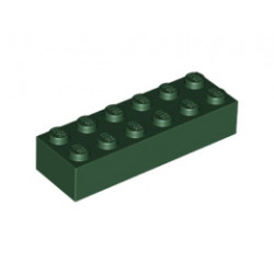 Тухличка 2X6: {земно зелен}