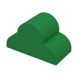 Slope, Curved 4 x 2 x 2 Triple: {тъмно зелен}