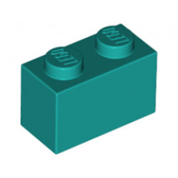 Тухличка 1Х2 : {ярко синьо-зелен}