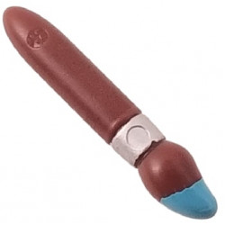 Minifigure, Utensil Paint Brush with Silver Ferrule and Medium Azure Tip Pattern: {червеникаво-кафяв}