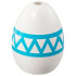 Egg with Small Pin Hole with Medium Azure Lines and Zigzag Pattern: {бял}