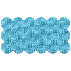Cloth Carpet Rug 3 x 5 with Scalloped Edges: {умерено небесносин}