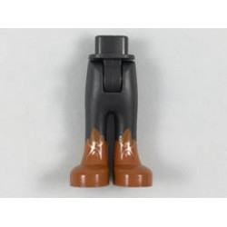 Mini Doll Friends Hips and Trousers with Back Pockets with Dark Orange Boots with Copper Leaves Pattern: {титаниево метален}