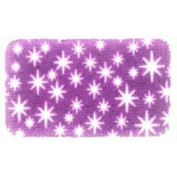 Cloth Carpet Rug 4 x 6 with White Stars Pattern: {умерено лавандулов}