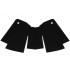 Cloth Cape with 2 Holes and 2 Slits, Stepped, Large Buildable Figures: {черен}