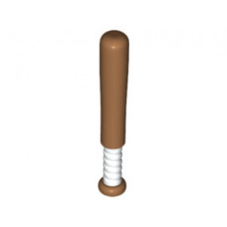 Minifigure, Utensil Baseball Bat 4L with White Grip Handle Pattern : {умерен нуга}