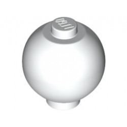 Brick, Round 2 x 2 Sphere with Stud / Robot Body: {бял}