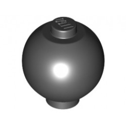 Brick, Round 2 x 2 Sphere with Stud / Robot Body: {черен}
