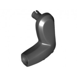 Dinosaur Limb Small Arm with Pin and 2 Elbow Spikes Left: {черен}