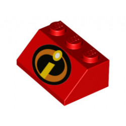 Slope 45 2 x 3 with Incredibles Symbol Pattern: {ярко червен}