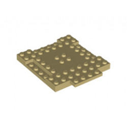 Плочка 8X8X6,4, 3 изрязана, 1 крило: {тухлено жълт}