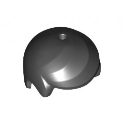 Minifigure, Hair Male Smooth and Parted, Hole for Pin on Top: {черен}