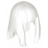 Minifigure, Hair Female Long Straight with Bangs - Flexible Rubber: {бял}