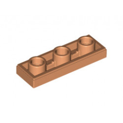 Плоска плочка 1X3 инверсна с отвор 3.2: {нуга}
