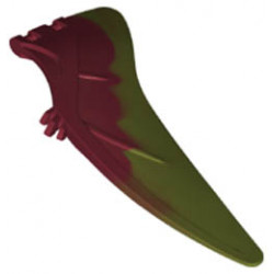 Dinosaur Wing Pteranodon - Left with Marbled Dark Olive Green Pattern: {нов тъмно червен}