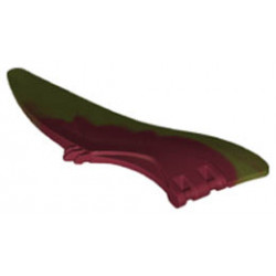 Dinosaur Wing Pteranodon - Right with Marbled Olive Green Edge Pattern: {нов тъмно червен}
