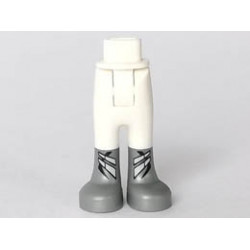 Mini Doll Friends Hips and Trousers with Back Pockets with Flat Silver Boots with Clasps Pattern: {бял}