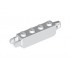 Hinge Brick 1 x 4 Locking, 9 Teeth with 1 Finger Vertical End and 2 Fingers Vertical End, 9 Teeth: {бял}